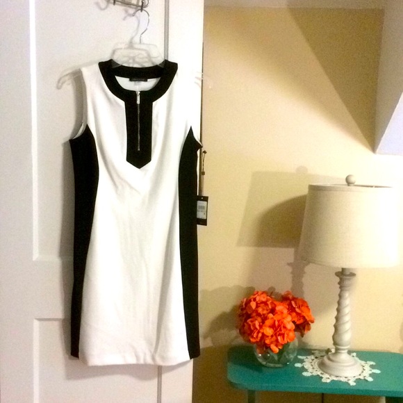 tommy hilfiger black and white dress Tommy Black/White Houndstooth Dress